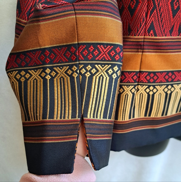 Women's Coldwater Creek Open Front Bohemian Print Blazer - Picture 5 of 10